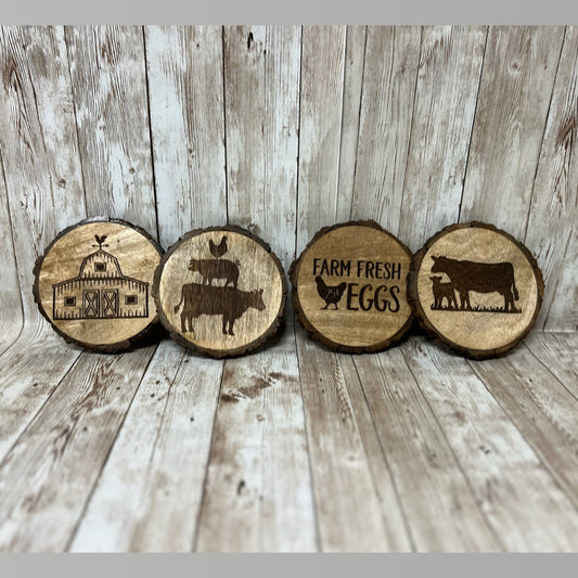 Farm Life Coaster Set
