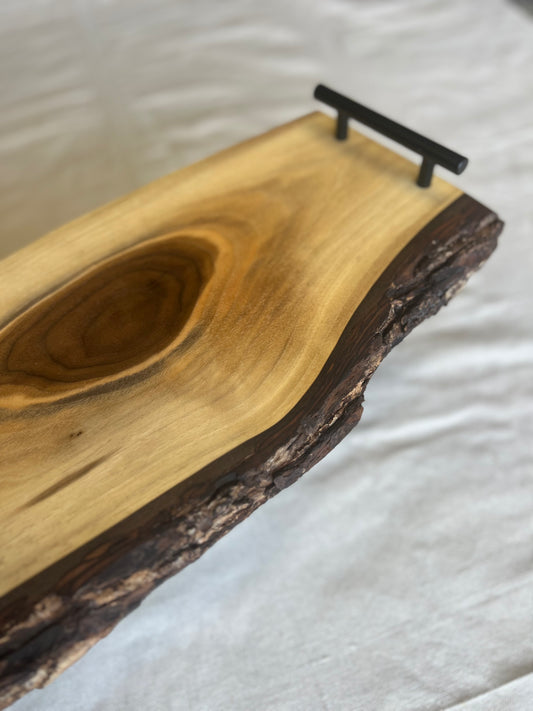 Walnut Charcuterie Board w/ Black Handles