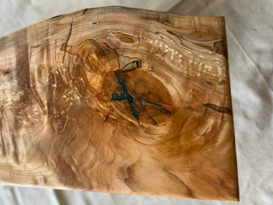 Ambrosia Maple Charcuterie Board w/ Green Epoxy