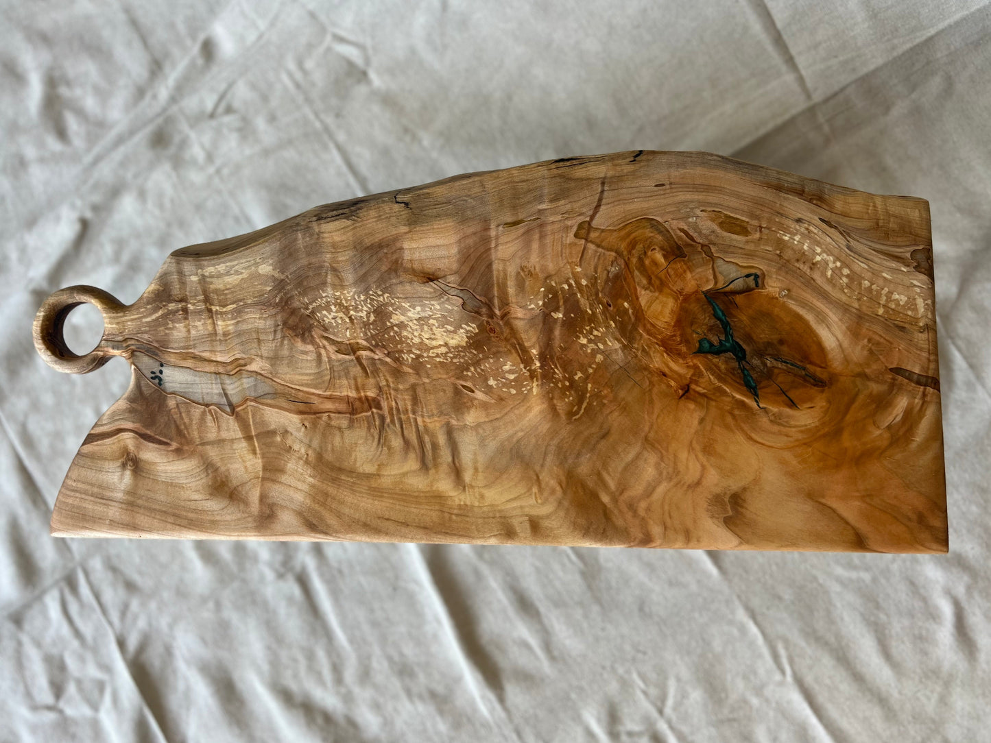 Ambrosia Maple Charcuterie Board w/ Green Epoxy